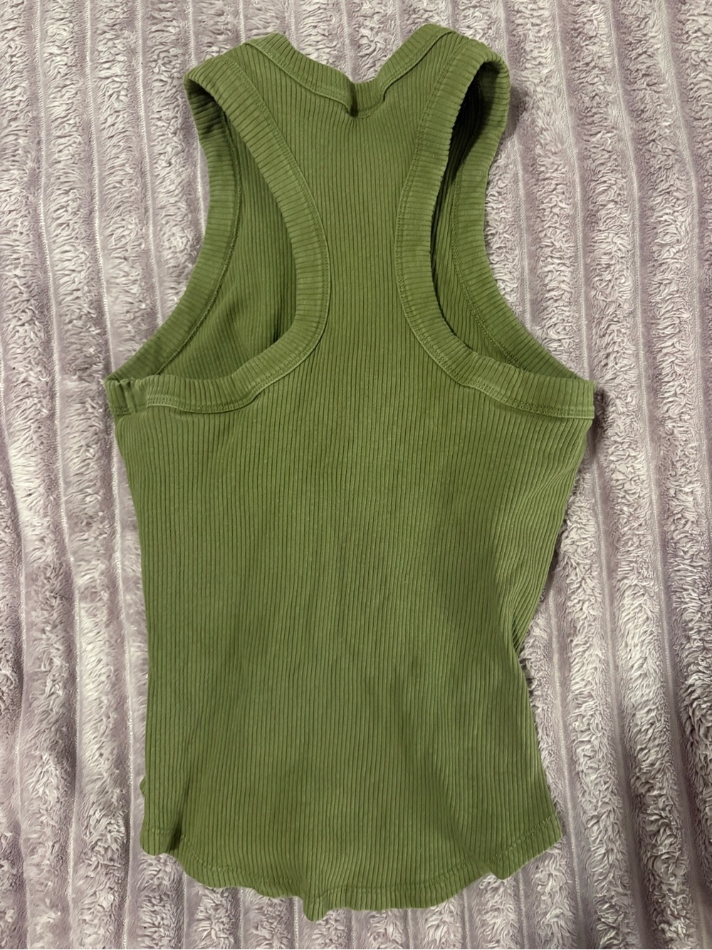 Fabletics Olive Ribbed Racerback Tank - Picture 3 of 4
